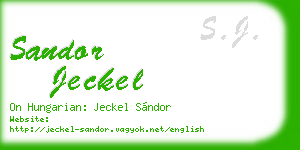 sandor jeckel business card